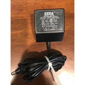 Sega Genesis Model 3025 Power Supply Black 9V DC 1A Adapter Plug For Power Base